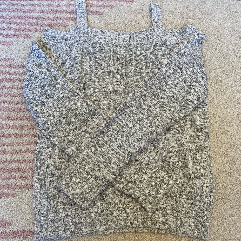 Abercrombie Kids Cold Shoulder Sweater Gray